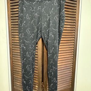 Gray pajama pants with White Constellation Print